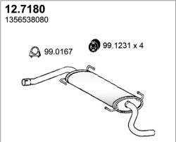 ASSO Toba Esapament Finala 12.7180 Citroën Jumper Ii Fiat Ducato Peugeot Boxer