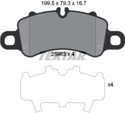 TEXTAR Set Placute Frana, Frana Disc 2598301 Porsche 718 Boxster/718 Cayman/911