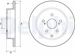 DELPHI Disc Frana Bg4757C Toyota Mirai/Prius Plus