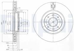 DELPHI Disc Frana Bg3699 Alfa Romeo Mito Chrysler Delta Fiat Bravo Ii/Stilo/Stilo Multi (BG3699)