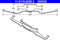 ATE Arc, Etrier Frana 11.8116-0290.2 Bmw 5/7/X3/X5