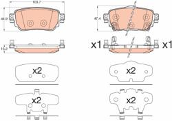 TRW Set Placute Frana, Frana Disc Gdb3617 Nissan Qashqai Ii/X-Trail/X-Trail Iii