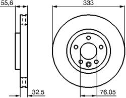 Bosch Disc Frana 0986479096 Vw California T5/Multivan T5/Transporter T5