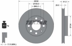 TEXTAR Disc Frana 92029603 Bedford Astra/Astramax Buick (Sgm) Sail Chevrolet Combo