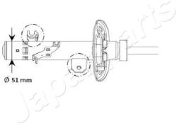 JAPANPARTS Amortizor Axa Fata Dreapta Mm-01130 Peugeot 2008 I (MM-01130)