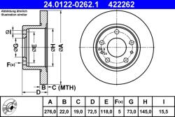 ATE Disc Frana 24.0122-0262.1 Iveco Daily Iii (24.0122-0262.1)