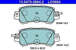 ATE Set Placute Frana, Frana Disc 13.0470-5664.2 Mazda Cx-3/Cx-5