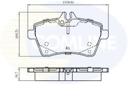 COMLINE Set Placute Frana, Frana Disc Cbp01592 Mercedes-Benz A-Class/B-Class