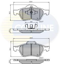 COMLINE Set Placute Frana, Frana Disc Cbp01115 Renault Laguna/Laguna Ii/Laguna Iii/Wind