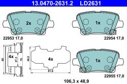 ATE Set Placute Frana, Frana Disc 13.0470-2631.2 Opel Insignia B/Insignia B Country