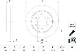 Bosch Disc Frana 0986479H07 Mercedes-Benz Sprinter 3, 5-T/Sprinter 3, 5-T Tourer (0986479H07)