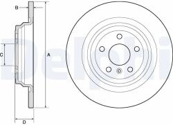 DELPHI Disc Frana Bg4754C Mercedes-Benz Gle/M-Class (BG4754C)