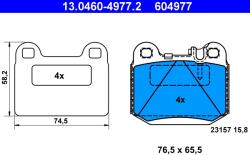 ATE Set Placute Frana, Frana Disc 13.0460-4977.2 Mercedes-Benz M-Class (13.0460-4977.2)