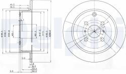 DELPHI Disc Frana Bg3867 Byd Yuan Toyota Corolla/Corolla Verso/Highlander/Ist/Matrix (BG3867)