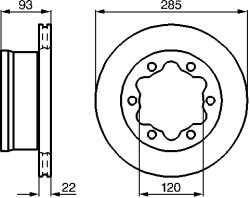 Bosch Disc Frana 0986479B38 Mercedes-Benz Sprinter 3-T/Sprinter 4-T/Vario (0986479B38)