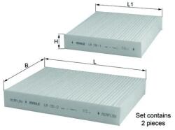 MAHLE Filtru, Aer Habitaclu La191/S Citroën C3 Aircross I/C3 Ii/C3 Iii/C4 Cactus/Ds3 (LA191/S)