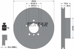 TEXTAR Disc Frana 92107105 Bmw 5
