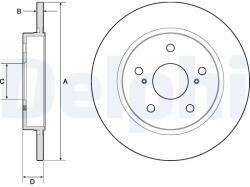 DELPHI Disc Frana Bg4183C Toyota Auris/Corolla
