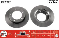 TRW Disc Frana Df1725 Chevrolet Niva Lada Nadeschda/Niva Ii Autoturism De Teren, (DF1725)