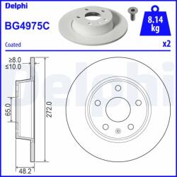 DELPHI Disc Frana Bg4975C Audi A1