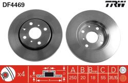 TRW Disc Frana Df4469 Byd F0 Citroën C1/C1 Ii Geely Gc2 Gleagle Panda Peugeot 107