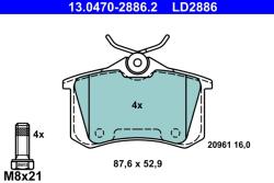 ATE Set Placute Frana, Frana Disc 13.0470-2886.2 Audi A4 B6/A4 B7/A6 C5/Allroad C5/Tt (13.0470-2886.2)