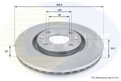 COMLINE Disc Frana Adc1519V Citroën Berlingo/Berlingo / Berlingo First/C3 Aircross Ii/C4