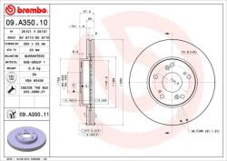 BREMBO Disc Frana 09. A350.11 Honda Accord Vi/Accord Vii