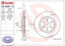 BREMBO Disc Frana 09. B628.10 Nissan Navara Np300/Pathfinder Iii (09.B628.10)