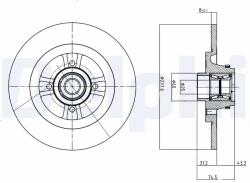 DELPHI Disc Frana Bg9025Rs Renault 19 I/19 I Chamade/19 Ii/19 Ii Chamade/Clio Ii