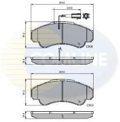 COMLINE Set Placute Frana, Frana Disc Cbp11041 Citroën Jumper I Fiat Ducato Peugeot Boxer