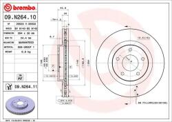 BREMBO Disc Frana 09. N264.11 Citroën C4 Aircross Mitsubishi Asx/Delica D5/Eclipse (09.N264.11)