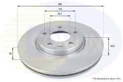 COMLINE Disc Frana Adc1153V Chevrolet Cruze/Orlando/Volt Opel Ampera/Astra J/Astra J Gtc (ADC1153V)