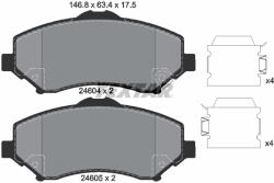 TEXTAR Set Placute Frana, Frana Disc 2460402 Chrysler Voyager V Dodge Journey/Nitro (2460402)