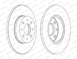 FERODO Disc Frana Ddf1741C Alfa Romeo 4C/Mito (DDF1741C)