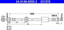 ATE Furtun Frana 24.5140-0555.3 Mercedes-Benz R-Class (24.5140-0555.3)