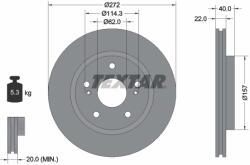 TEXTAR Disc Frana 92289403 Maruti Suzuki Ertiga Proton Ertiga Suzuki Ertiga/Swift Iv