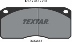 TEXTAR Set Placute Frana, Frana Disc 2930201 Ford Cargo Ii/Cargo Volvo Fl4/Fl6