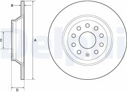 DELPHI Disc Frana Bg4751C Audi A3/Q3/Tt Cupra Terramar Ford Transit Connect V761