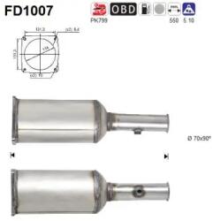 AS Filtru Funingine/Particule, Sist. De Esapament Fd1007 Citroën C5 Ii/C5 Iii