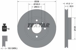 TEXTAR Disc Frana 92278703 Opel Karl Vauxhall Viva