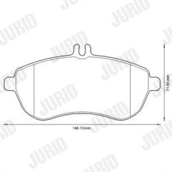 JURID Set Placute Frana, Frana Disc 573257Jc Mercedes-Benz 190/C-Class/C-Class T-Model