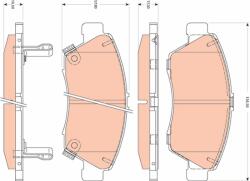 TRW Set Placute Frana, Frana Disc Gdb3478 Honda Civic Viii (GDB3478)