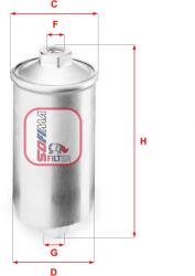 SOFIMA Filtru Combustibil S1504B Alfa Romeo 155/33 Bugatti Eb 110 Citroën Jumper I (S1504B)