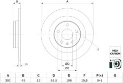 Bosch Disc Frana 0986479F31 Volvo S60 Iii/S90 Ii/V60 Ii/V60 Ii Cross Country/V90 Ii (0986479F31)