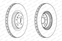FERODO Disc Frana Ddf1534C-1 Mercedes-Benz Gl-Class/M-Class/R-Class (DDF1534C-1)