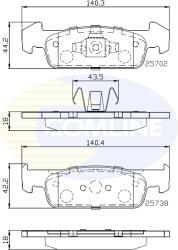 COMLINE Set Placute Frana, Frana Disc Cbp02223 Dacia Logan Ii/Logan Mcv Ii/Sandero