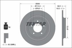 TEXTAR Disc Frana 92337203 Hyundai Kona/Santa Cruz/Tucson Kia Sportage V