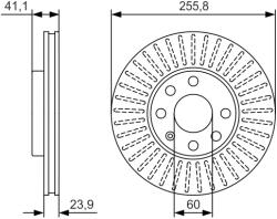Bosch Disc Frana 0986479R76 Opel Astra F Classic/Astra G/Astra G Classic