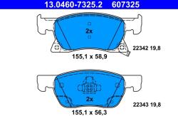 ATE Set Placute Frana, Frana Disc 13.0460-7325.2 Chevrolet Cruze Opel Astra K (13.0460-7325.2)
